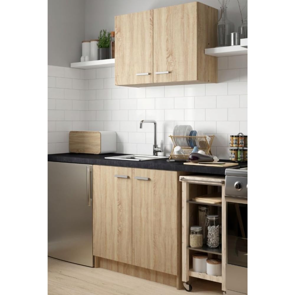 Küchenschrank 80 cm Sonoma Eiche Standschrank 46cm Tiefe Ohne Spüle Ohne Armatur Montagefertig