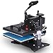 Mophorn Heat Presses 5 in 1 12x15 inch Heat Press Machine Vinyl Multifunction Sublimation Combo Heat Press Machine for T-Shirt Mug Hat Plate Digital Timer Control (5 in 1)