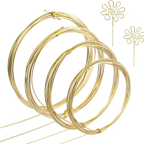 Assorted Half Hard Brass Square Wire for Jewelry Making - 10 Feet, 16, 18, 20, 22 Gauge