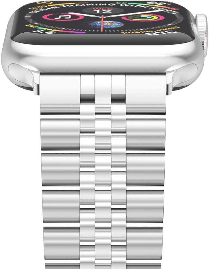 UniqTry Compatible with Apple Watch Ultra 2 Strap 49mm 45mm 44mm 42mm, Stainless Steel Band with Butterfly Folding Clasp Link Bracelet for iWatch Ultra Series 9/8/7/6/SE/ SE2/5/4/3 (Silver) (B0CL93S26K) Amazon Price History, Amazon Price Tracker