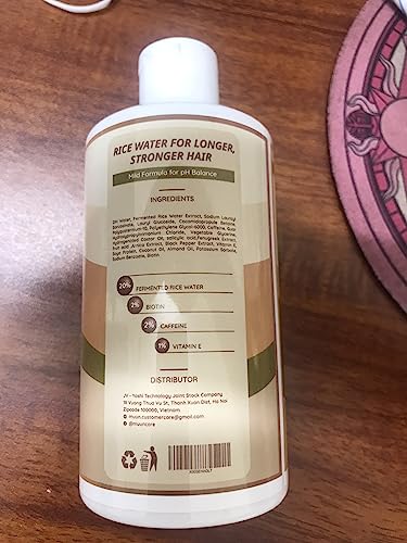 Rice Water Conditioner With Amino Acids & Biotin - Natural Ingredients - Sulfate-Free, Paraben-Free, Cruelty-Free, Phthalate-Free, Ph Balanced 100% Vegan, Zero-Waste #TOP7