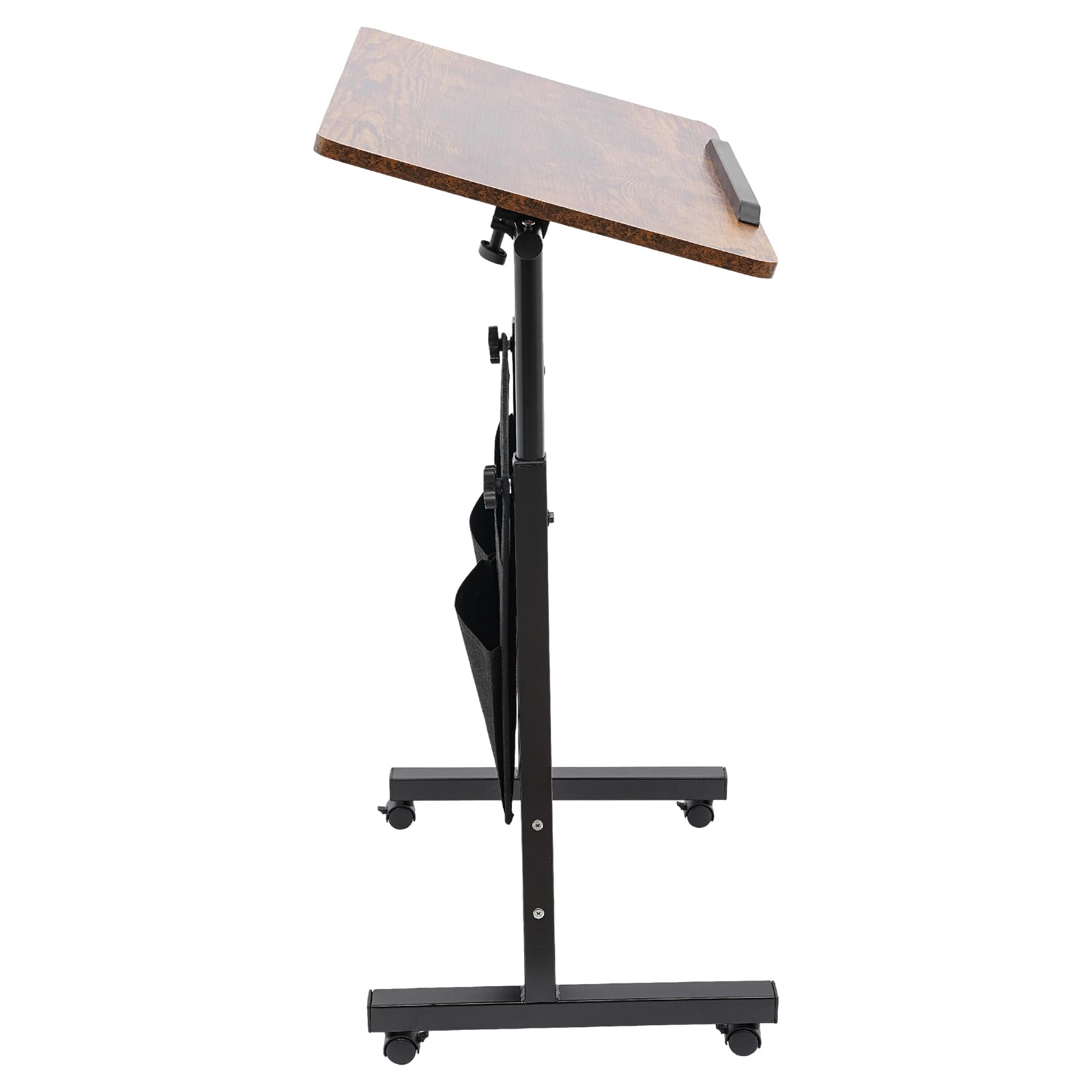 Standing Desk Adjustable Height 16 24 Inches Portable Laptop Desk with Lockable Wheels Bedside Table Rolling Stand Up — view 4