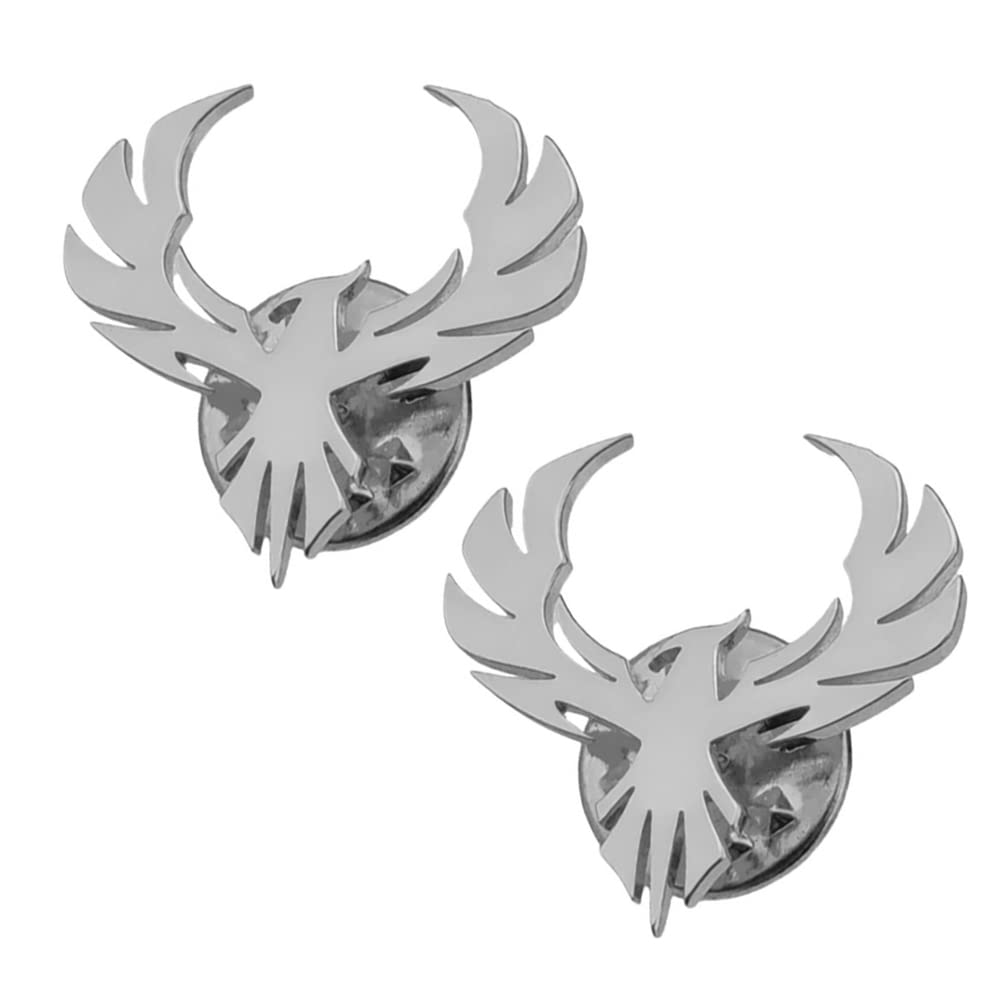 Stainless Steel Phoenix Wings Tattoo Men Buckle Brooch and Pin