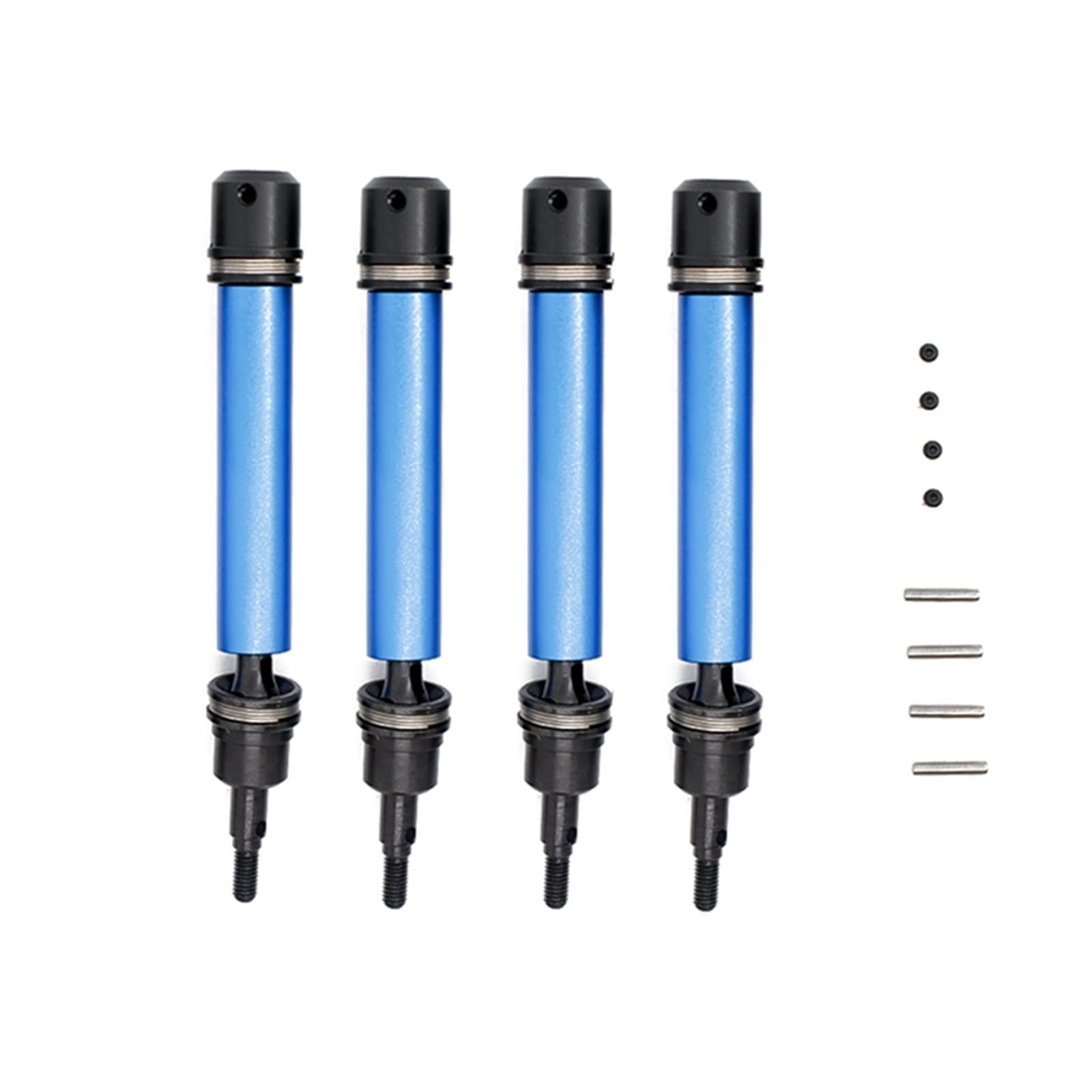4Pcs Front And Rear Drive Shaft CVD For 1/10 Granite Senton Big Rock Vorteks Typhon Upgrade Parts for rc car (Color : Blue)
