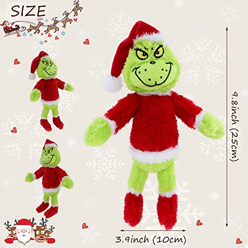 7.8" Christmas Green Monster Doll Plush Christmas Decorations Christmas Stuffed Animal Doll For Boys And Girls Christmas Decorations #TOP1