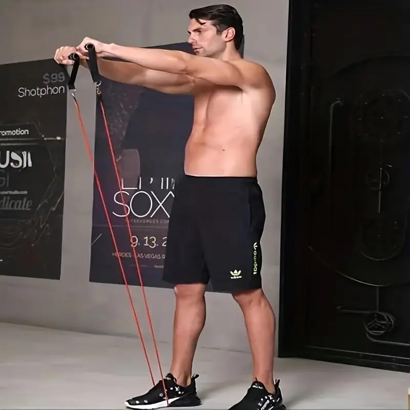 XYNO 11-Piece TPE Resistance Band Set – Adjustable Stackable Resistance Cords with Non-Slip Handles, Ankle Straps & Door Anchor | Full-Body Workout Kit for Home Gym, Yoga, Pilates & Strength Training 2