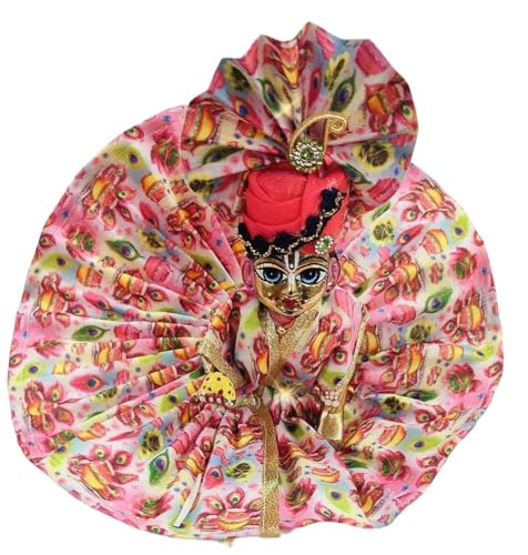 Image of Partish Laddu Gopal Summer Dress with Pagdi (Pack of 8) l Ladoo Gopal Cotton Dress l Kanha Ji Poshak Size 1 (Mix Design, Mix Color, Size 1)