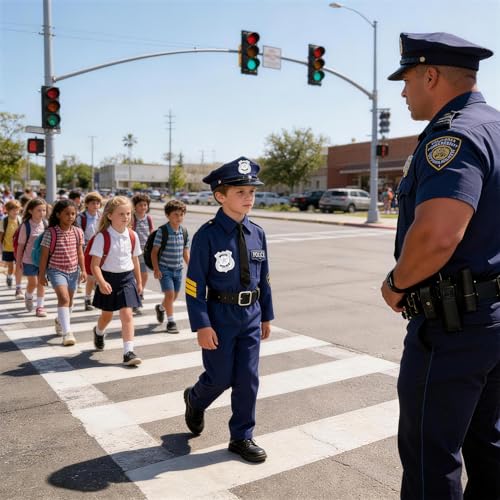 Disfraz de Policía para Niños Uniforme para Halloween miniatura 5