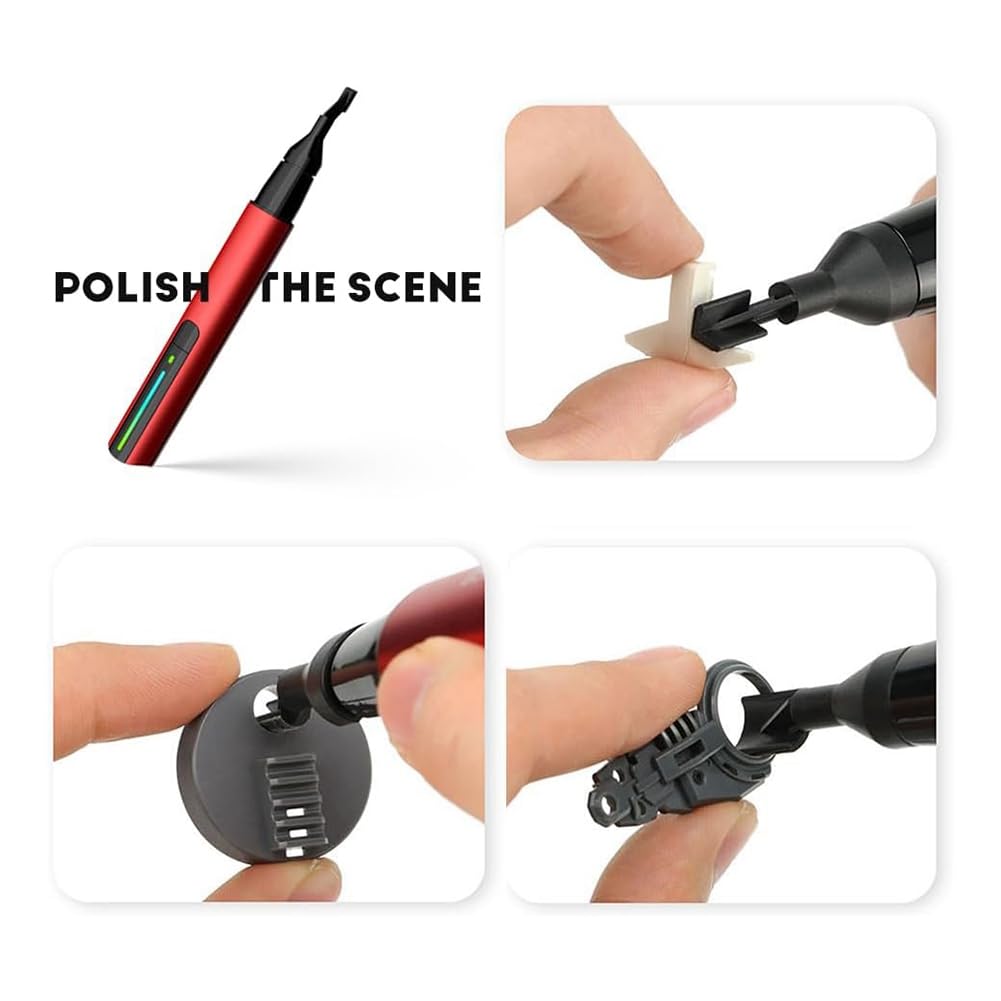 momend Levigatrice, Mini Levigatrice, Penna Abrasiva Elettrica con Ricarica USB con Testa di Levigatura da 8 Pezzi e Carta Vetrata Autoadesiva Durevole Facile da Installare Facile da Usare