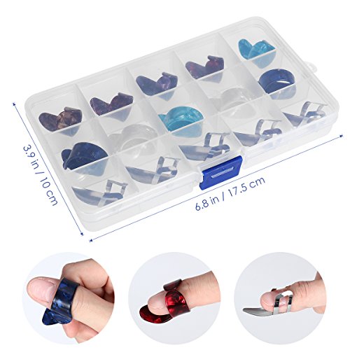 ULTNICE 15pcs Finger Pick pouce Pick Set médiators avec boîte de rangement cas de grille 15 - Les Beatles, Paul McCartney, John Lennon, RIngo Starr, George Harrison ULTNICE 15pcs Finger Pick pouce Pick Set médiators avec boîte de rangement cas de grille 15 – Image 5