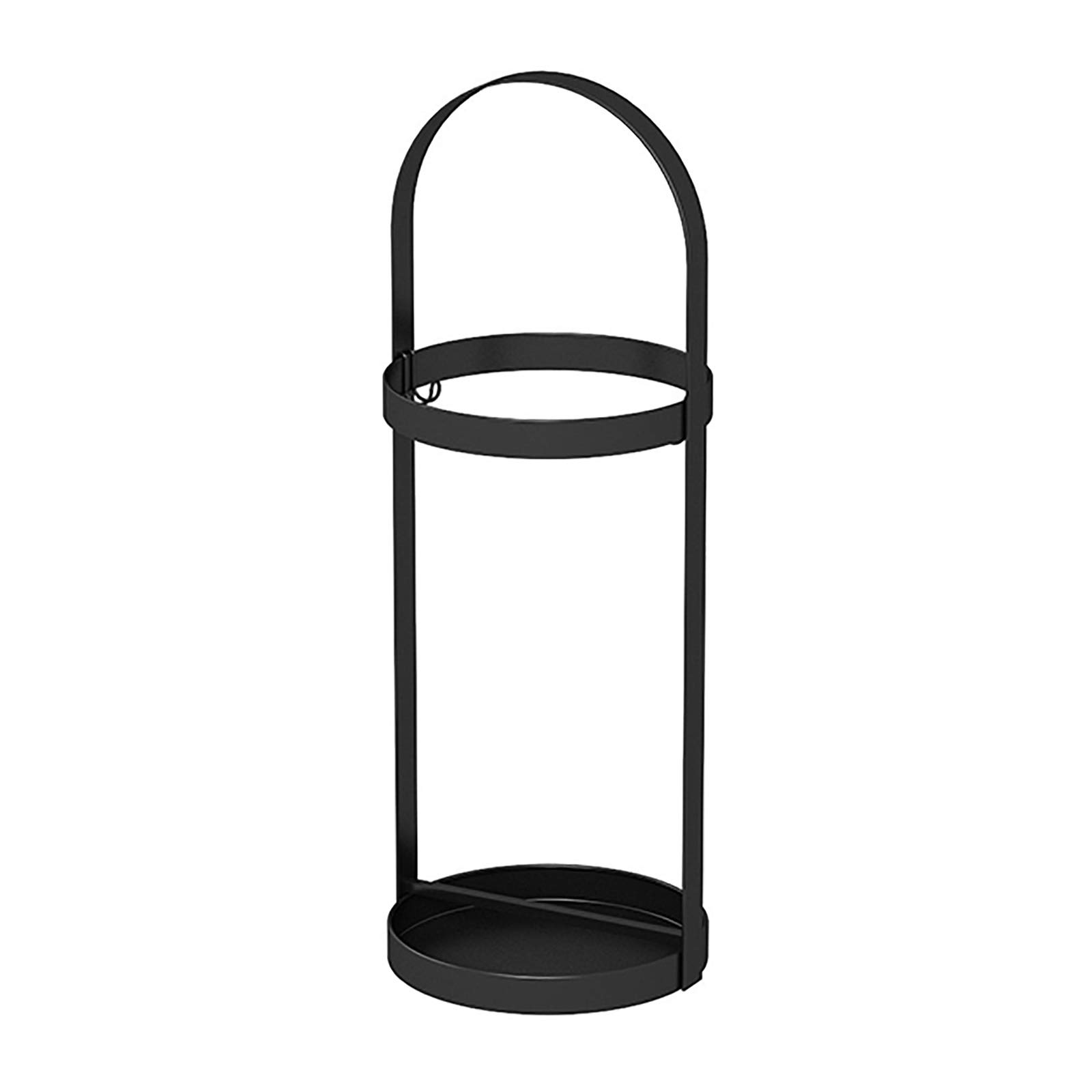 Gonmdopy Black Umbrella Stand, Household Umbrella Stand, Round Umbrella Stand Rack With Drip Tray, Standing Umbrella