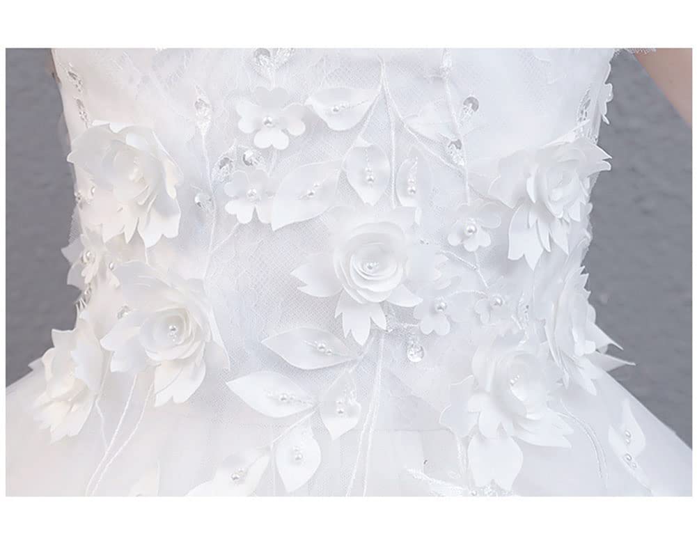 Ragazze Impreziosito da Fiori Pizzo Ricamato Abito tutù in Tulle Senza Maniche Abito da Ballo per Spettacolo di Nozze Abiti da Battesimo Fiore Comunione
