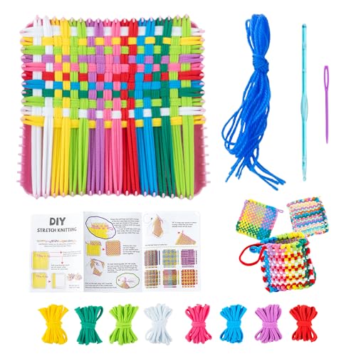 Weaving Loom Kit Easy Potholder Loom for Beginners DIY Crafts for Kids & Adults Creative Art Set Great Gift for Girls Ages 3+