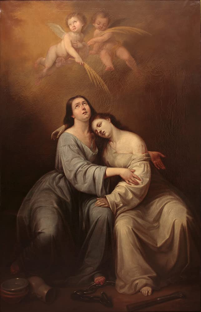ArtDirect Saint Justa and Saint Rufina (1844) 6x10 UnFramed Museum Art Print Poster Ready for Framing by Antonio María Esquivel (Spanish, 1806-1857)