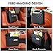 CDBFBD Car Seat Back Organizer for Hyundai i10 Grand i10 Entourage Pu Leather Backseat Waterproof Storage Bag Foldable with Adjustable Strap Multifunctional Accessories 1pcs