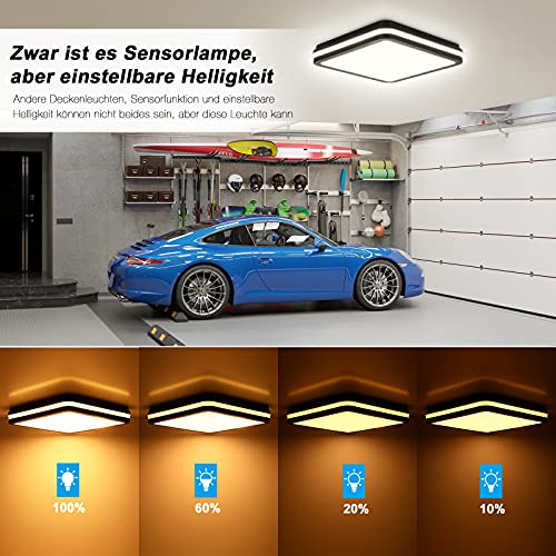 Plafoniera a LED con sensore di movimento, 24 W