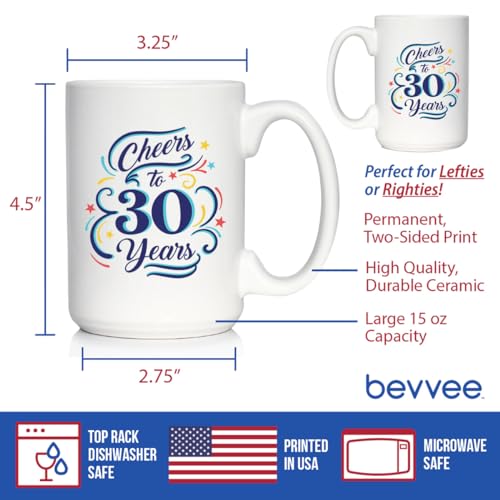 Taza de café cerámica blanca 15 oz Bevvee miniatura 4