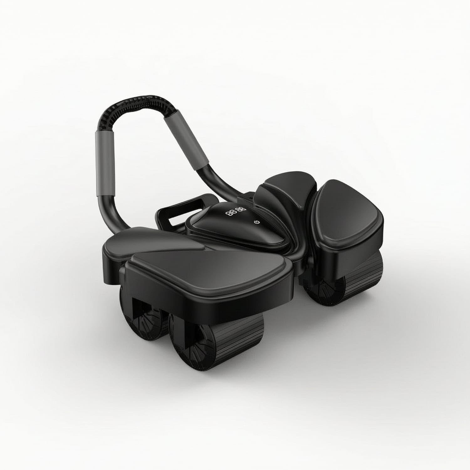 Four-Wheel Ab Roller with Elbow Support Stable Abdominal Exercise Device Padded Core Coach Beginner-Friendly for Beginners, Home Gym, 4-Wheel Black-image-25