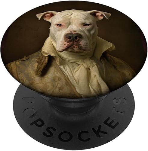 Dogo Argentino Dog Portrait Renaissance Funny Pet Mom Dad PopSockets Swappable PopGrip
