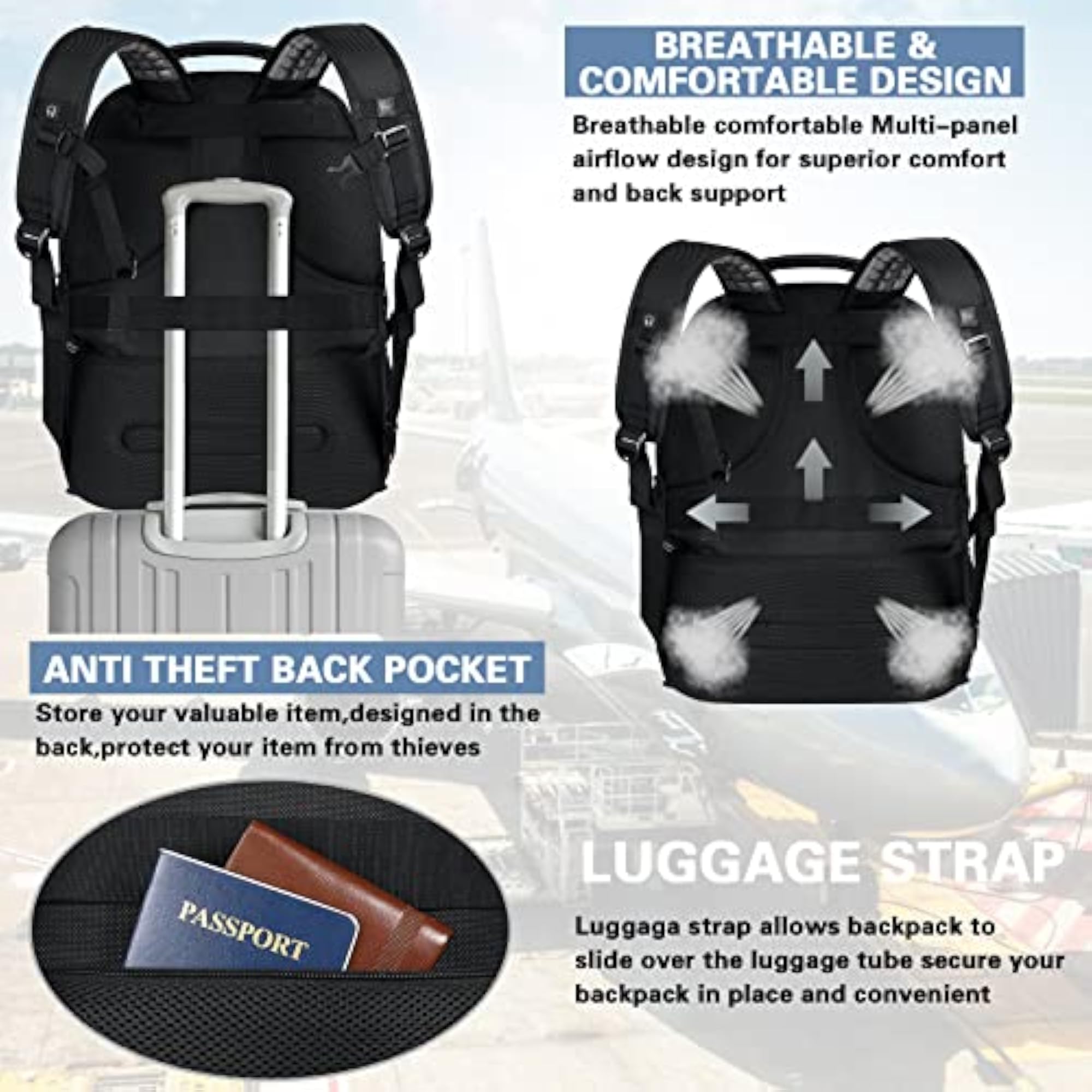 Extra Large Travel Backpack, Heavy Duty Design