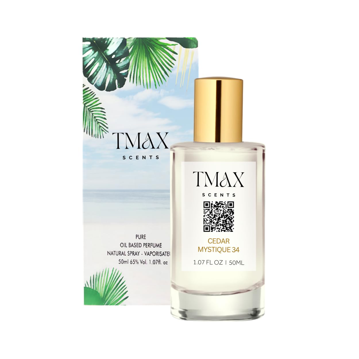 TMAX Scents Cedar Mystique 34 - Exclusive Unisex Perfume - Rich Leather And Spice Notes, Signature Woods Essence. 50ml Long-lasting Fragrance.