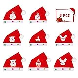 【Weit Verbreitet】Weihnachtsmütze ist sehr gut geeignet für Weihnachten, Themenpartys, es kann perfekt zu Ihrer Kleidung passen. Sie können es damit auch einen Weihnachtsbaum oder einen Schneemann schmücken.