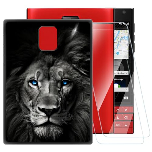 Coque en TPU imprimée + 2 films protecteurs d'écran en verre trempé compatibles avec BlackBerry Passport Q30, coque artistique fine antichoc anti-rayures...