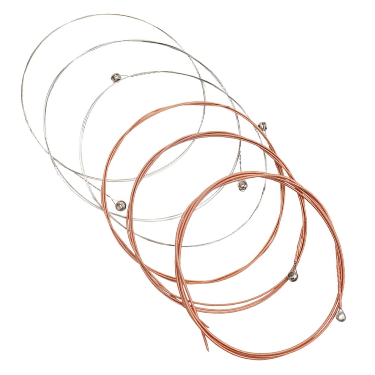 Generic Replacement Guitar Strings for Acoustic Guitar Metal Folk Strings Set 6 Pieces Easy Installation Improve Sound