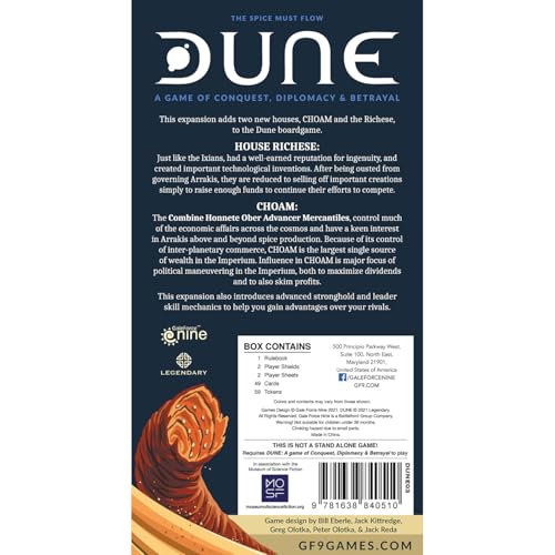 Gale Force Nine Dune Choam & Richese House Expansion miniatura 3