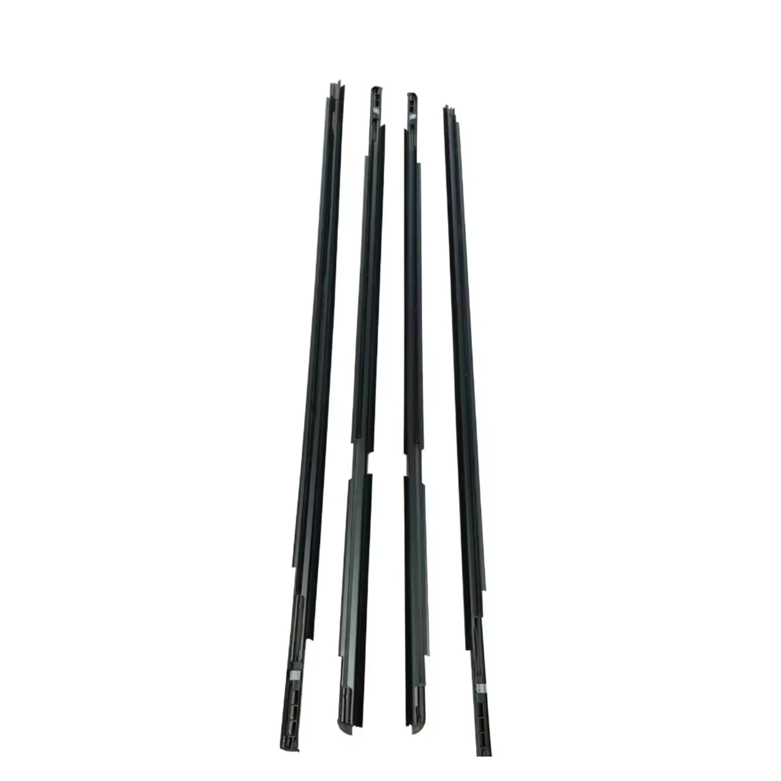 for Toyota for Yaris Hatchback 2006-2013 (4 Doors) Front Rear Outer Side Glass Rubber Sealing Strips Black 4 X Window Weatherstrip Outer Window Weatherstrip