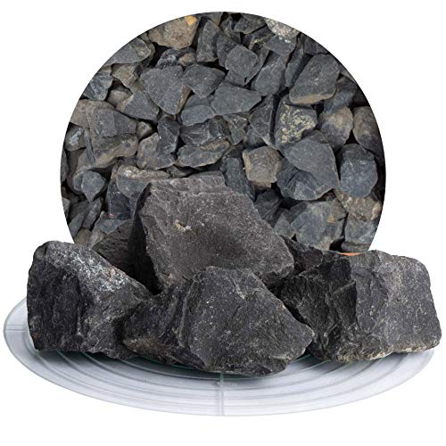 Schicker Mineral Basalt Ziersplitt anthrazit 32-56 mm 25 kg, Basaltsplitt aus Deutschland in...