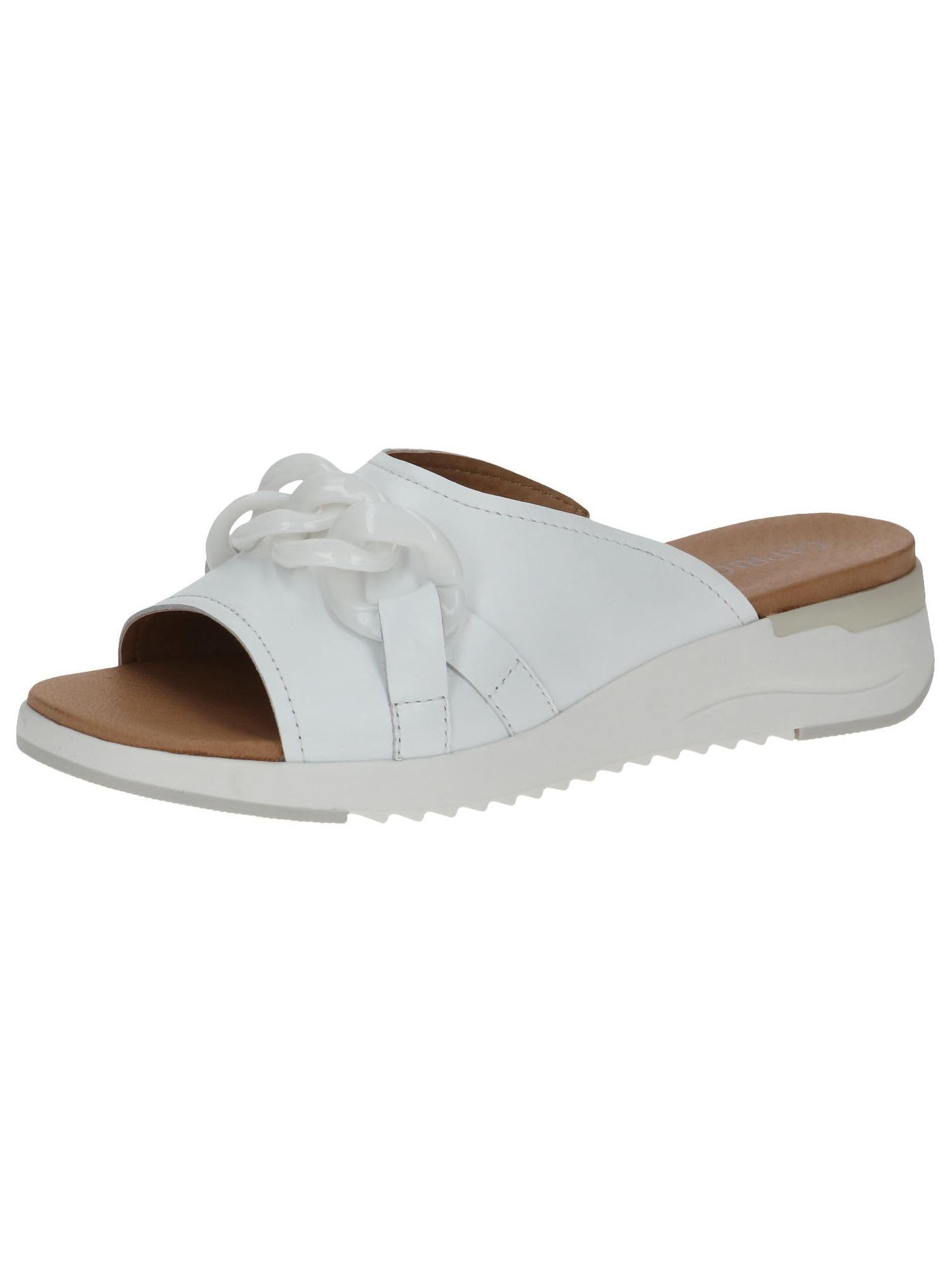 CAPRICE Women's Mules 9-9-27206-20 G Width, White Nappa, 5 UK