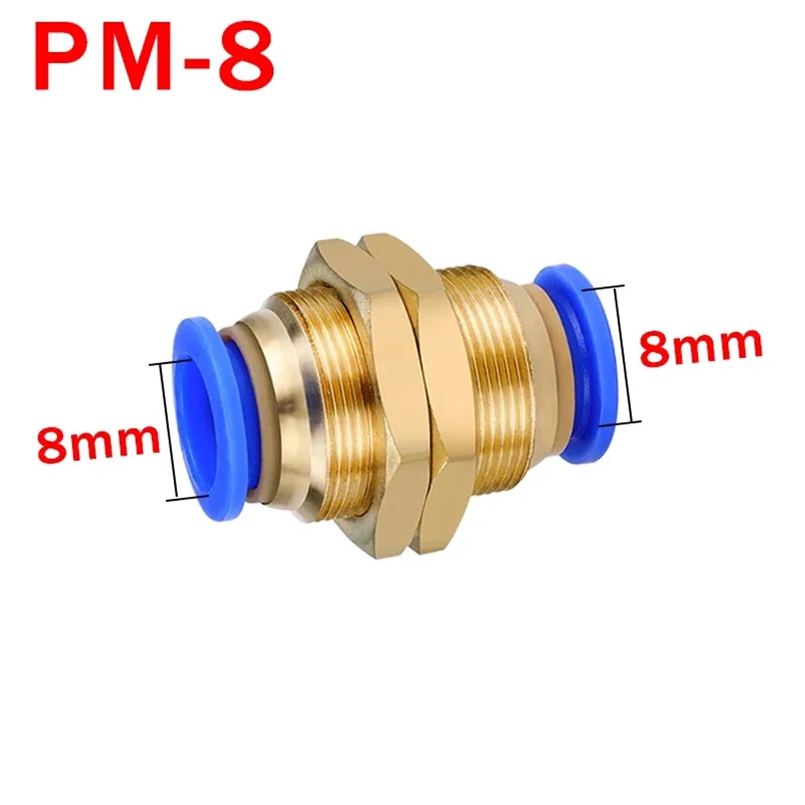 5 szt. 4 mm 6 mm 8 mm 10 mm 12 mm rura zewnętrzna PM proste pneumatyczne złączki pneumatyczne złącze grodziowe złącze do szybkiego zwalniania (PM-8)