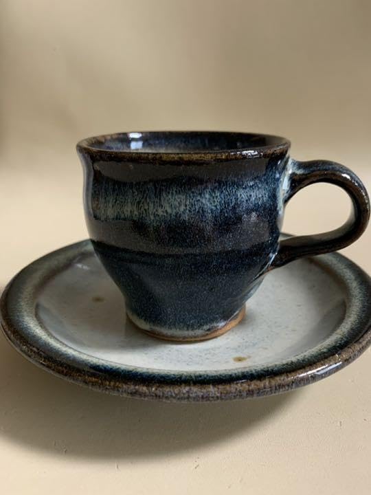 民藝　湯町窯　コーヒーカップ&ソーサー　6つセット　箱入り 民藝湯町窯コーヒーカップ&ソーサー6つセット箱入り