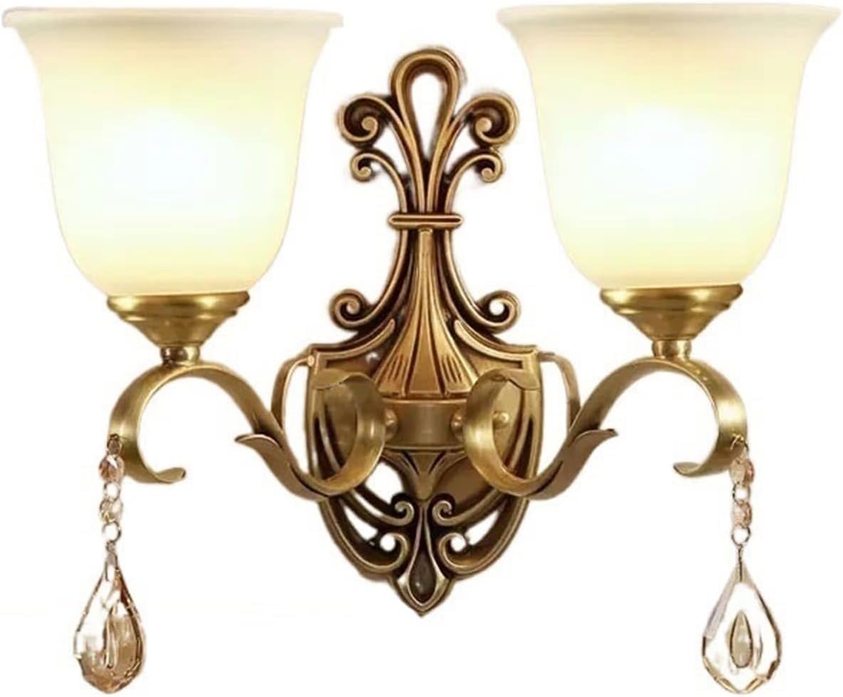 ASerZenith Led Wall Sconce, Style Wall Lamp Bedroom Living Room Corridor Light Copper Decorative Wall Lamp Ing(1)