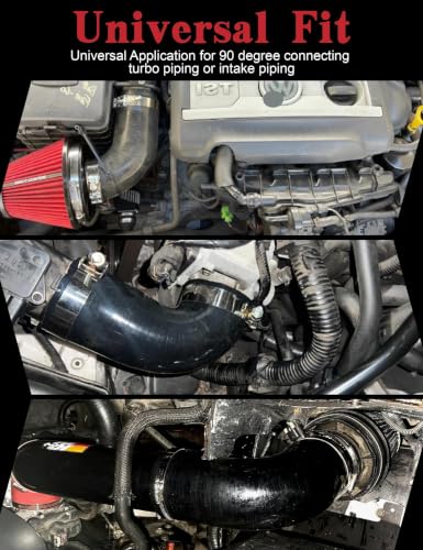Image of 90 Degree Elbow Coupler ID 4 Inch 5-ply Silicone Hose&Clamp,3.5 inchLeg Length
