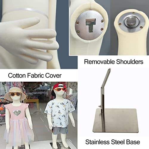 Maniquí de costura para niños con alfileres y soporte de espuma para ropa 4