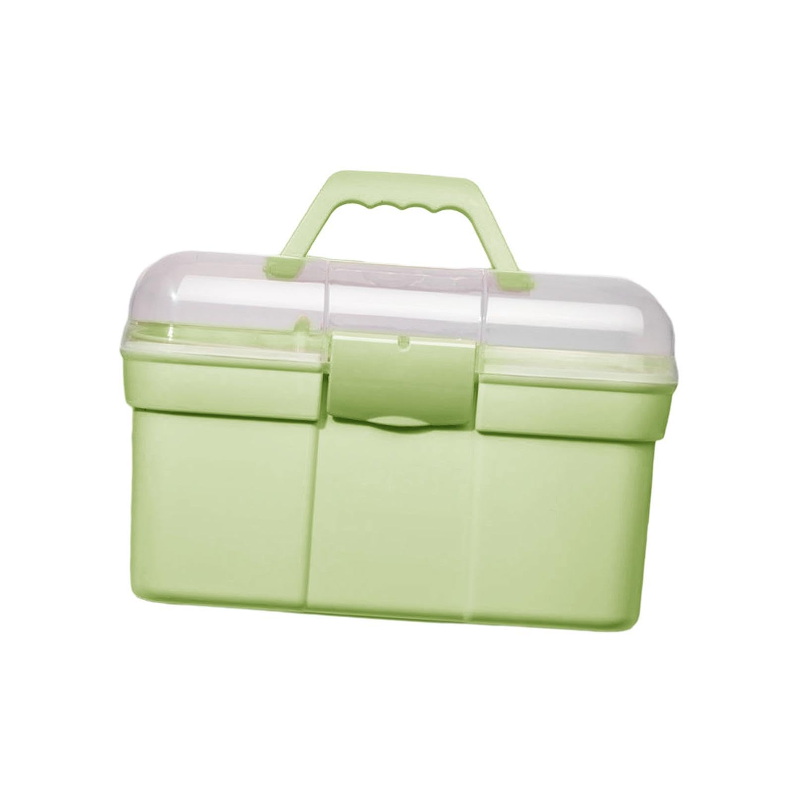 TWISAXC Multipurpose Storage Box Nail Polish Organizer With Removable Tray Craft Storage Daughter And Mother. Handled Organizer Box Organizing Sewing Nail Polish Case
