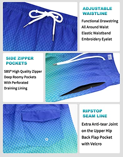LUCOWEE Mens Swim Trunks Comfortable Compression Liner Swim Shorts Zipper Pockets Quick Dry 7" Inseam Bathing Suit Swimsuits4