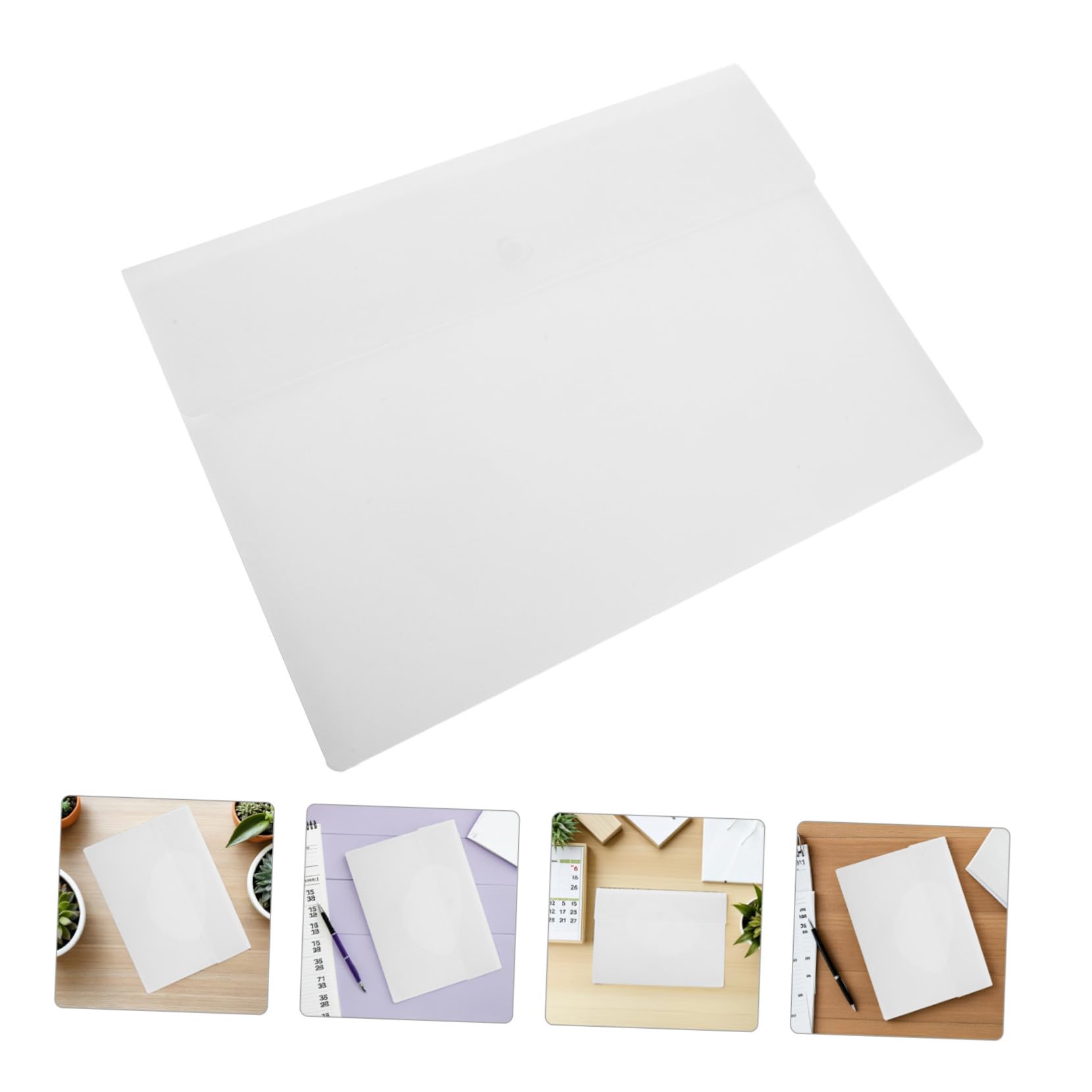 10 Pezzi Buste Porta Documenti in PP Spesso Impermeabili con Chiusura a Pressione Plastificate per Ufficio Scuola e Uso Quotidiano