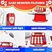 Toy Cash Register for Kids with Scanner, Play Money, Fake Credit Card, Calculator, Cutting Food & Pot Playset, Hat, Supermarket Grocery Store Pretend Play Cashier Gift for Toddlers Boys Girls