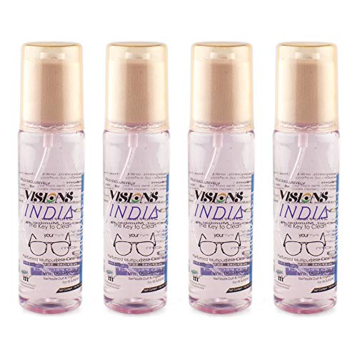 Image of AUGEN by VisionsIndia Premium Spectacles, Sunglasses, Laptop, PC, Camera Lens Cleaning Solution Spray Kit with Premium Microfiber Cloth (Wild Rose, 240ML)