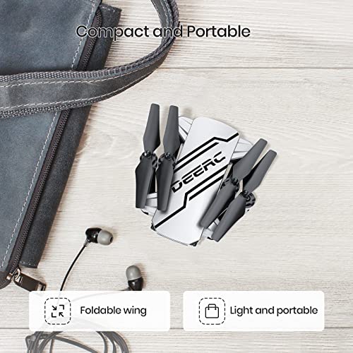 Deerc D20 Mini Drone For Kids With 720P Hd Fpv Camera Remote Control Toys Gifts For Boys Girls With Altitude Hold, Headless Mode, One Key Start Speed Adjustment, 3D Flips 2 Batteries, Silver #TOP6