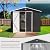 10x8 FT Outdoor Storage Shed, Metal Garden Shed, Storage Tool Sheds with Lockable Doors, Waterproof Outside Storage Building for Backyard, Patio (Black; Floor Not Included)
