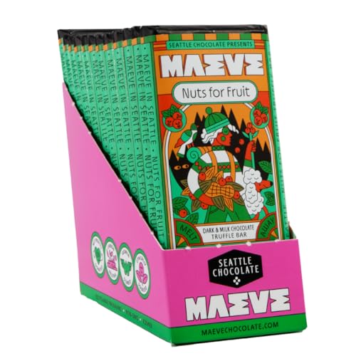 Maeve Chocolate Nuts for Fruit Truffle Bar (12 Count)
