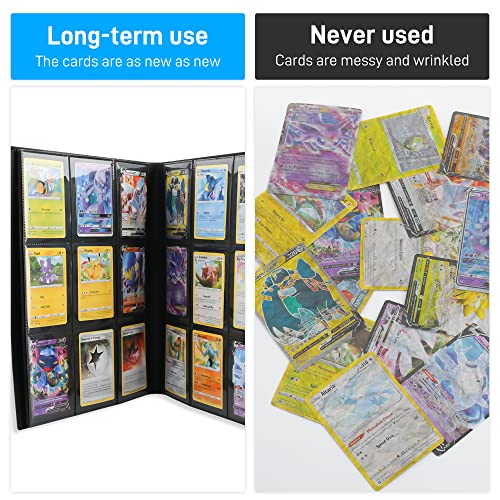 Upgraded Trading Card Binder For Pokemon & Baseball & Football & Basketball, Fanpl 9 Pocket/20 Card Sleeves Binder Sheets/360 Side Loading Binder For Game & Sport Photo Cards (Black) #TOP5
