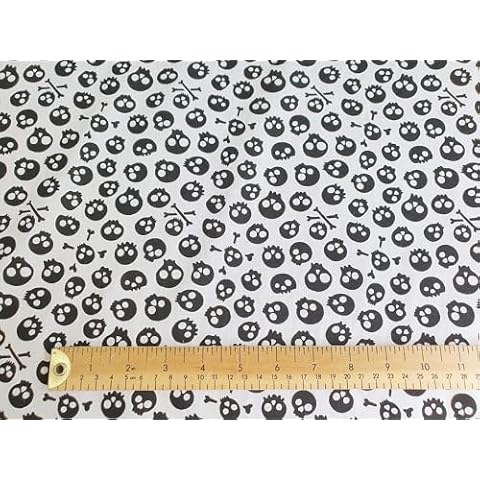 Oddies Textile Halloween Polycotton Fabric with Skulls Cover