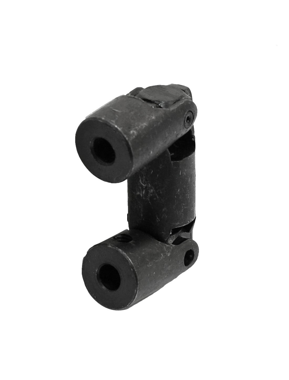 Aexit 6mm x Electrical equipment 16mm x 75mm 3 Sections Groove Type Rotatable Metal Industrial Universal Joint Connector Black