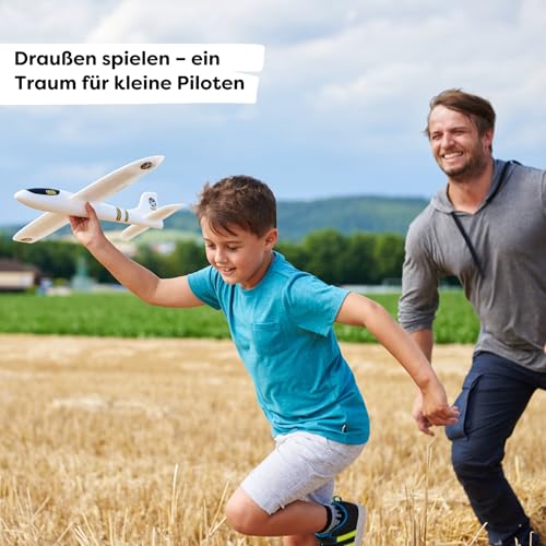 HABA Terra Kids Wurfgleiter – Gleitflugzeug für Kinder ab 5 Jahren, Robustes Styropor, hervorragende Flugeigenschaften, 48x48 cm… – Ansicht 4
