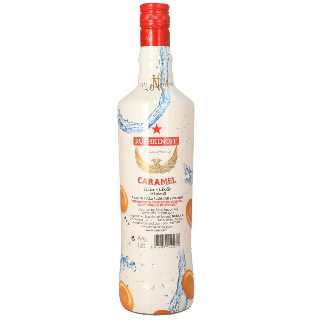 Rushkinoff Vodka Caramel (1 x 1.0 l)(Farbe kann variiren)